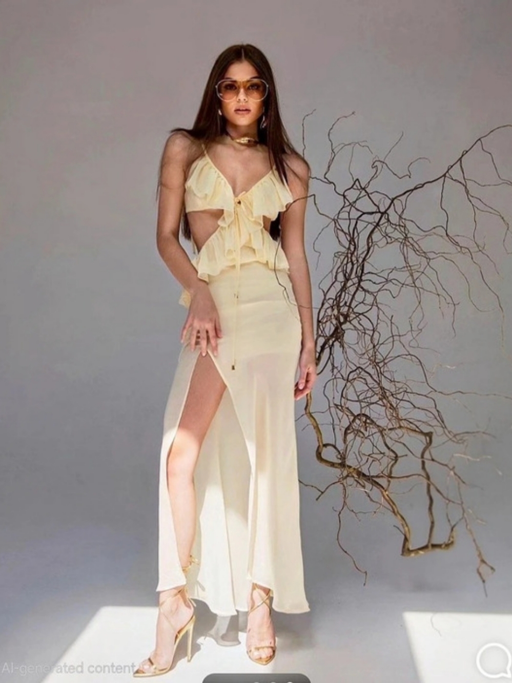 Pastel Yellow CAPRI Maxi Dress - MIMI BOUTIQUE